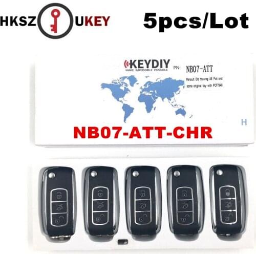 HKSZUKEY Best Quality (5 piece)Keydiy KD900 NB07 3 button remote key with NB-ATT-Chrysler model for Chrysler,jeep and Dodge