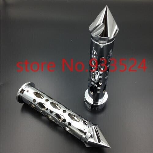 Chrome 7/8'' 22mm Handlebar Handgrip Grips for Suzuki GSX-R 600 Honda CBR1000RR Yamaha FZR YZF 600 Kawasaki Ninja ZX6 Motorcycle