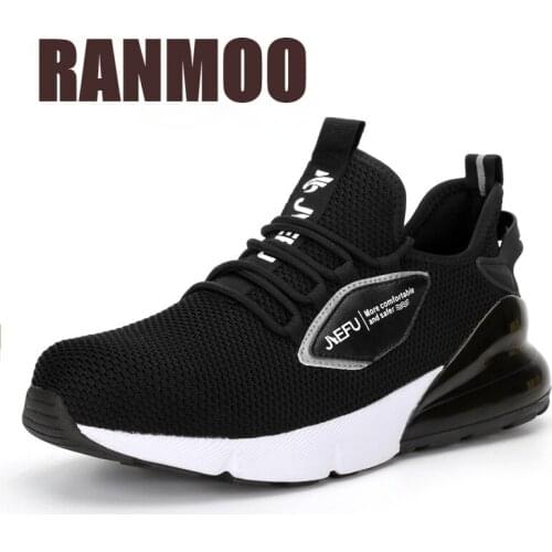 Lightweight Steel Toe Safety Working Shoes Puncture-Proof Steel Mid Sole Breathable Deodorant Mesh Sneakers Big Size 48