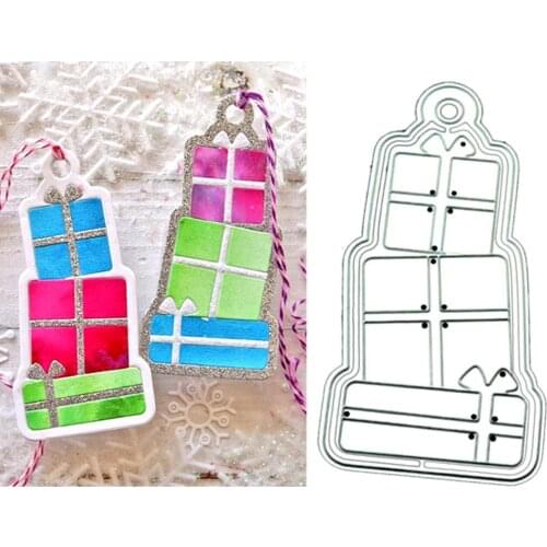 Metal Cutting Dies Cut Mold Christmas Gift Box Banner Decoration Scrapbooking Paper Craft Knife Mould Blade Punch Stencils Dies