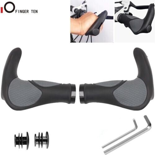New Non-Slip Comfortable Bicycle Grips Ergonomic with Bar Ends Screw Pair for MTB Rode Cycling Foldable Bikes