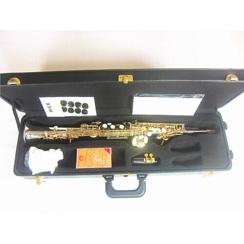 New Japan Soprano Saxophone S-9030 Nickel silver High Quality Straight B flat Sax Musical Free Shipping with Hard boxs