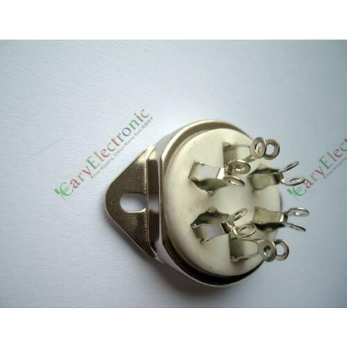 Wholesale and retail 20pc New 6pin Ceramic vacuum tube socket top mount valve Fr 310 366 audio amp DIY free shipping