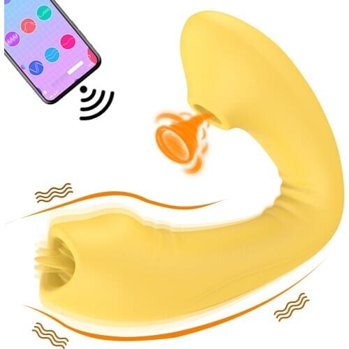 App Bluetooth Vagina Sucking Vibrator 10 Speeds Vibrating Sucker Oral Sex Suction Clitoris Stimulator Erotic Sex Toys for Women