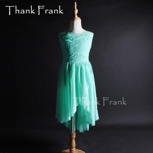 Girls Chiffon Mesh Modern Dance Dress For Girls Women Contemporary Costume C299