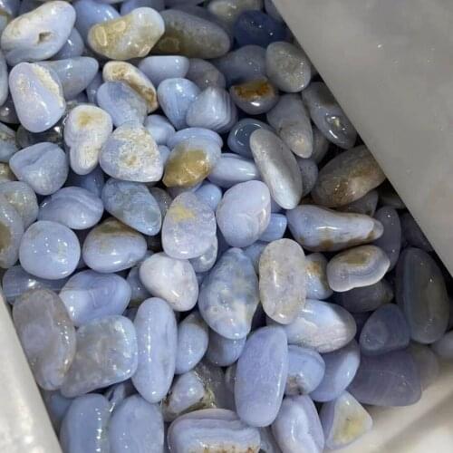 Blue Chalcedony Crystal azurlite Gravel DIY House Decoration Flowerpot Aquarium Ornamental Fish Tank FengShui