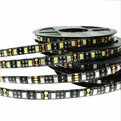 Led strip 5050 waterproof Black PCB 12V RGB 5050 SMD Flexible LED Strip Light 60 LEDs/M 5M 300 RGB