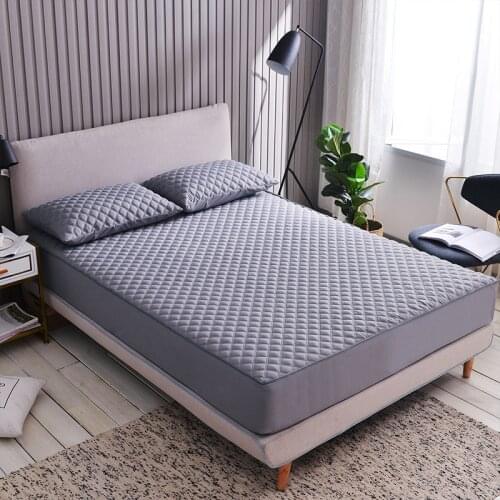 Waterproof Thick quilted all-inclusive bed sheets with zipper and removable bedspread warm soft Fitted bed cover(No Pillowcase)