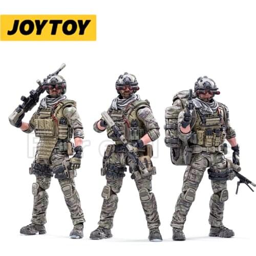 [Pre-Order]1/18 JOYTOY Action Figure (3PCS/SET) Hardcore US Navy Seals Anime Collection Model Toy Free Shipping