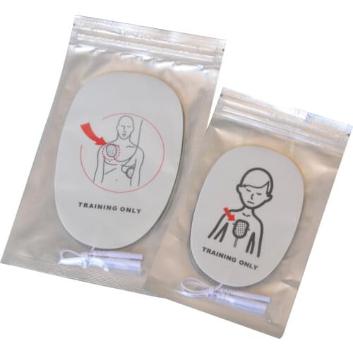 1pair Health Care Children AED Training Replacement Pads Training Universal Trainer Patches For First Aid Emergency Use