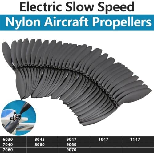 10PCS High-efficiency Slow Speed Propeller 6030 7040 7060 8043 8060 9047 9060 7070 1047 1147 For RC Airplane Spare Parts