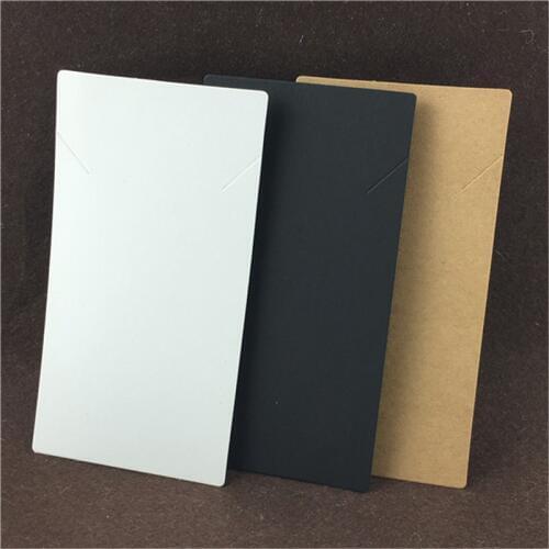 100PCS/Lot Two Size Simple Style Blank Kraft Necklace Cards for Fashion Big Jewelry Accessories Displays Packaging Cards Custom