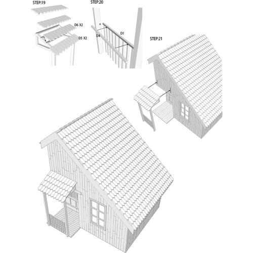 Crafts DIY 3D Puzzle Wood Ruins House 1:35 War Architecture Scene Layouts