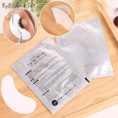 50Pairs/pack New Paper Patches Eyelash Extension Under Eye Gel Pad Lash Grafted Eye Tips Sticker Wraps Makeup Tool