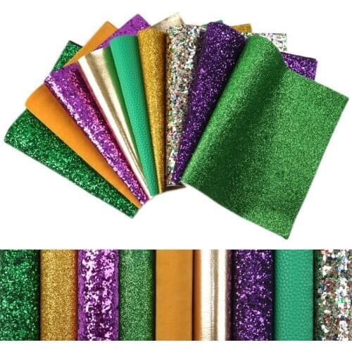 9pcs/set Artificial Faux Leather Fabric Sheet DIY Handmade Craft Sewing Garment Bow Material Making Earring Accessories