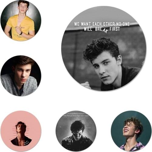 Hit pop singer Shawn Mendes Magcon Icons Pins Badge Decoration Brooches Metal Badges For Backpack Decoration 58mm