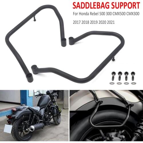 Side Saddle Box Bags Rack For Honda Rebel CMX CM 500 300 CMX500 CMX300 2017-2021 Motorcycle Saddlebag Support Bar Mount Bracket