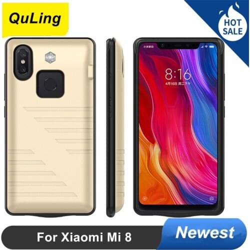 QuLing Battery Case For Xiaomi Mi 8 Battery Case 6000 Mah Phone Stand Cover Power Bank For Xiaomi Mi 8 Battery Charger Case Mi8