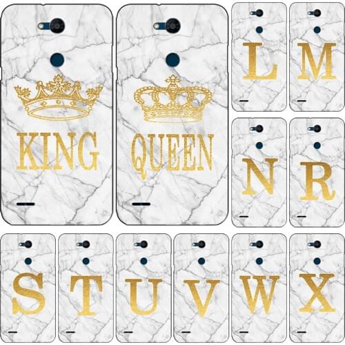 Phone Case For LG X Power 3 2 LM-X510W K220 M320 K10 Power White Marble Golden English Letter Fashion Name Back Cover Shell