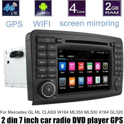 Quad Core Android 6.0 CAR DVD Player For Mercedes BENZ GL ML CLASS W164 ML350 ML500 X164 GL320 screen mirroring