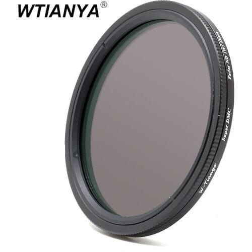 WTIANYA 67mm 72mm 77mm SLIM ND Fader Neutral Density Variable ND2-400 Filter 82 62 58 55 52 49 46 43 40.5mm