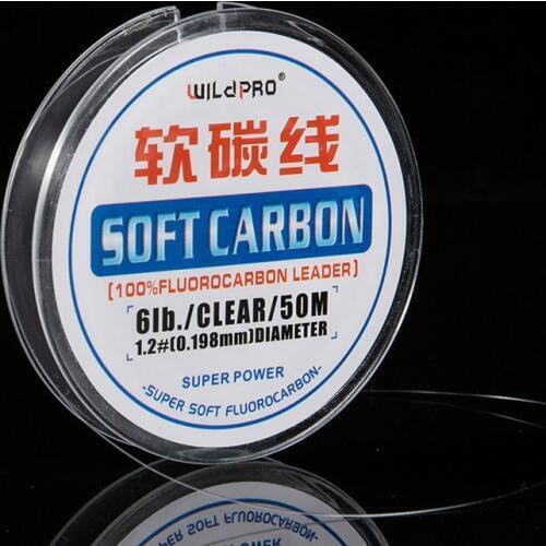 5pcs/lot 50M Fluorocarbon Fishing Line Carbon Fiber Leader Line Fly Fishing Line De Pesca Accesorios Mar Rock Wedkarstwo Peche