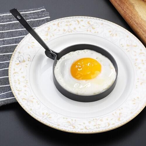 Round Egg Cooker Ring Sturdy Stainless Steel Egg Ring Egg Maker Ring Egg Pancakes Bake Mold Kitchen Gadgets Accessories