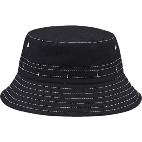 LDSLYJR 2021 Solid color Bucket Hat Fisherman Hat outdoor travel hat Sun Cap Hats for child boy and girl 63