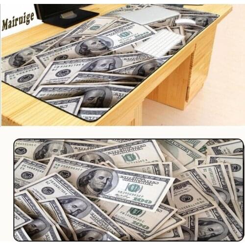 Mairuige Retro Dollar Bills Non-slip Rubber Pad900 * 400 High Quality with Speed Lock Edge Game Version Keyboard Pad for Player