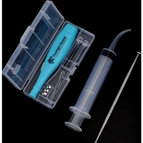 LED Earwax Removal Tool Kit Stainless Steel Earpick Tonsil Stone Extractor Health99