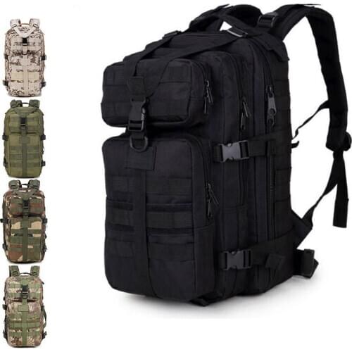 Outdoor Nylon Military Backpack Men Tactical Hiking Bag Waterproof Camping Equipment 3P Pack For Travel Hunting Fishing
