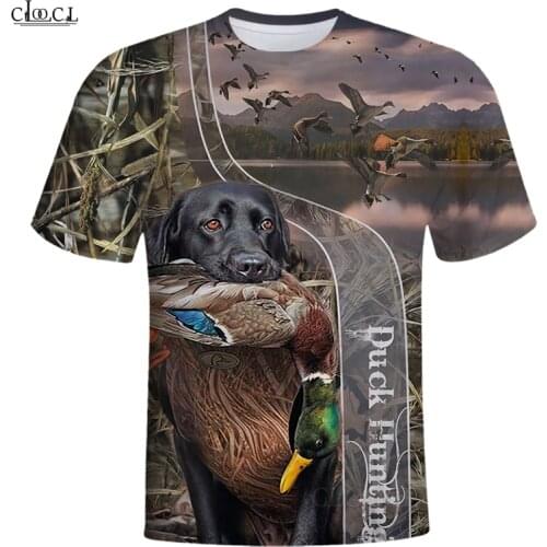 HX Newest Popular Duck Hunting 3D Print Men Women Fashion T-shirts Harajuku Clothes Oversized Tee Shirts Tops Drop Shipping