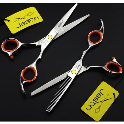 Hair Cutting Scissors Professional 5.5" 6" Jason Brand Japan Stainless Barber Haircut Scissors Hairdressing Thinning Shears 303