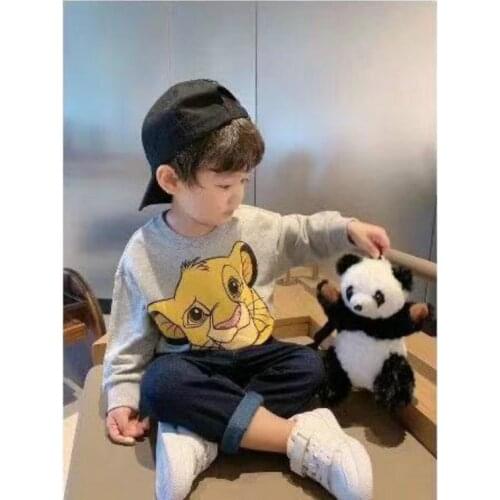 Spring Winter Baby Boy Girl Hoodies Cartoon Pattern Mickey Lion Tiger Squirrel Outwear Children Sweatshirt Kid Clothes Pullovers