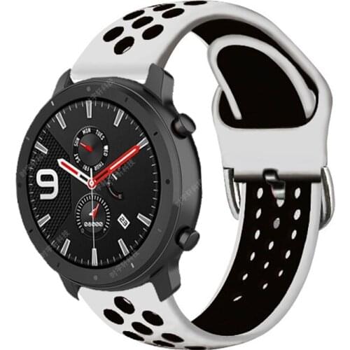 For Huami Amazfit GTR 42mm 47mm Strap 20/22mm Silicone Wrist Bracelet For Amazfit GTR 2 2E/Pace/Stratos 3/GTS 2/2 Mini Watchband