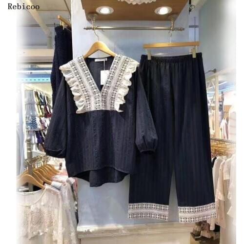 Winter Warm Flannel Women Pyjamas Sets Thick Velvet Long Sleeve Palace Square Collar Sleepwear Flannel Pajamas Set for Girl