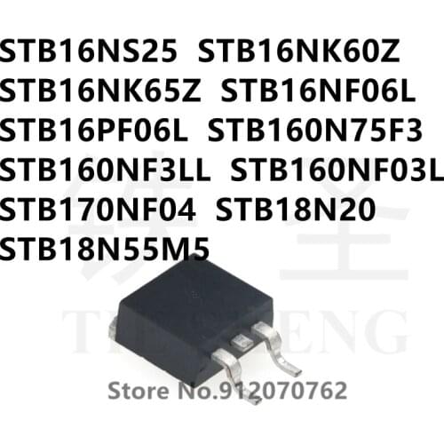 10PCS STB16NS25 STB16NK60Z STB16NK65Z STB16NF06L STB16PF06L STB160N75F3 STB160NF3LL STB160NF03L STB170NF04 STB18N20 STB18N55M5