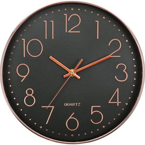 12 Inch Silent Wall Clock Modern Style Round Quartz Clock Living Room Bedroom Decorative Clock Home Decoration