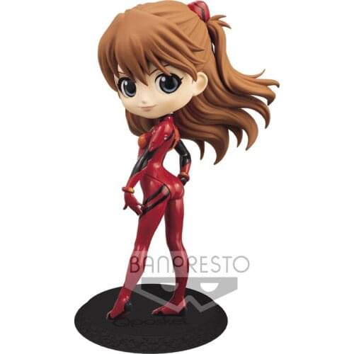 14cm BANDAI NEON GENESIS EVANGELION EVA Q posket Asuka Langley Soryu Anime characters Action PVC Collection Model Toy Anime Figu
