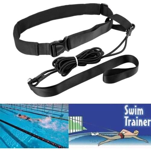 2m Pool Swim Training Leash Swimming Training Elastic Belt Resistance Tether Adults Kids Exerciser Safety Rope Set