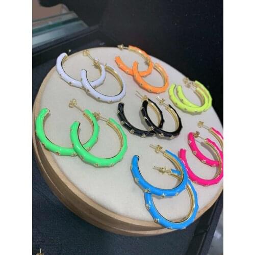 2pairs/lot High Quality Womens stud earring for women high quality micro pave cubic zirconia fashion jewelry