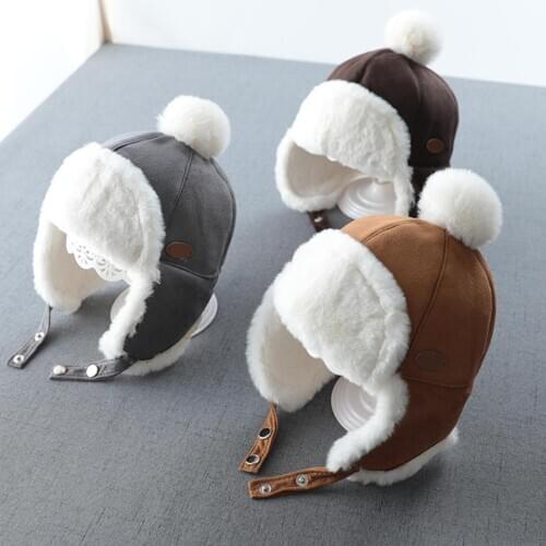 2020 Outdoor Winter Autumn Warm Baby Boy Girl Children Ear Protection Cap Beanie Hat Warm Hat Female Hats For Autumn Winter