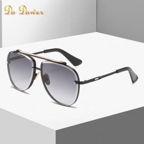 2021 New Fashion Mach Six Aviation Style Gradient Sunglasses Cool Men Vintage Brand Design Sun Glasses Oculos De Sol 1912