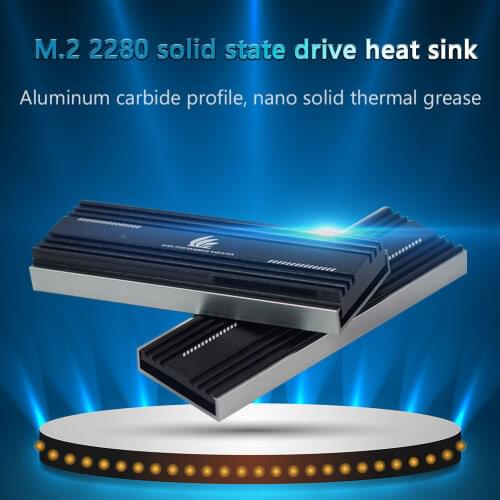 Aluminum Carbide Profile M.2 SSD Heatsink Cooler M2 2280 Solid State Hard Disk Radiator Thermal Pad Computer Hardware Components