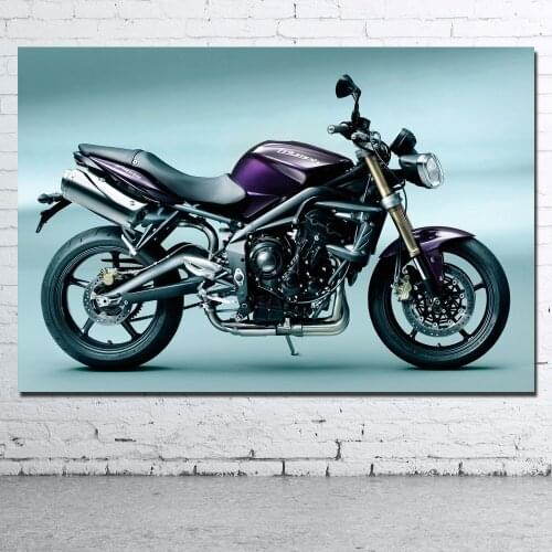 Decorative paintings Street Triple motorcycle Picture Wall Canvas Art Posters and Prints for Home Decor