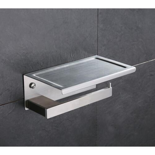 High Quality Toilet Paper Holder SUS304 Stainless Steel Bathroom Holder Storage Shelf Brushed Nickel Finish