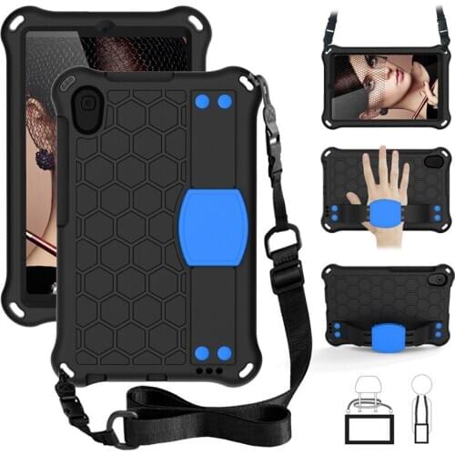 EVA Material Stand Cover for Samsung Galaxy Tab A 8.4 2020 T307/T307U Kids Safe Foam Shockproof Strap Tablet Silicone Case Coque