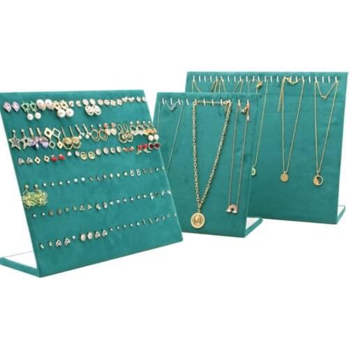 Flannel Jewelry Box Jewelry Display Earrings Stud Necklace Pendant Storage Showcase Rack case Board Gift