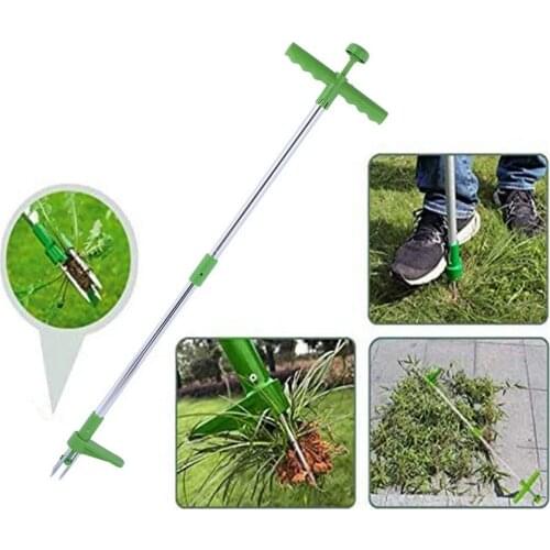 Claw Weeder Root Remover Outdoor Killer Tool Portable Garden Lawn Long Handled Aluminum Weed Puller Removable With Foot Pedal