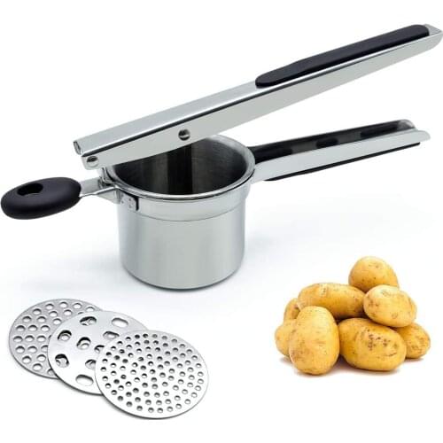 Potato Ricer , Ricer For Mashed Potatoes, Potato Ricer Stainless Steel With 3 Interchangeable Discs | Ricer Kitchen Tool